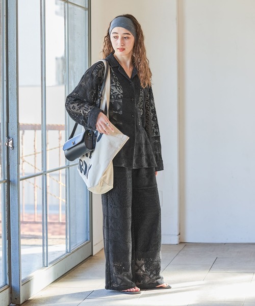 GEORGE'S（ジョージズ）の「パッチワークレースパンツ（その他パンツ・レディース・ホワイト/ブラック・SMALL/MEDIUM）」の18枚目の写真