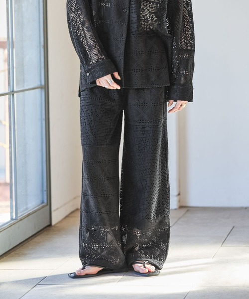 GEORGE'S（ジョージズ）の「パッチワークレースパンツ（その他パンツ・レディース・ホワイト/ブラック・SMALL/MEDIUM）」の21枚目の写真