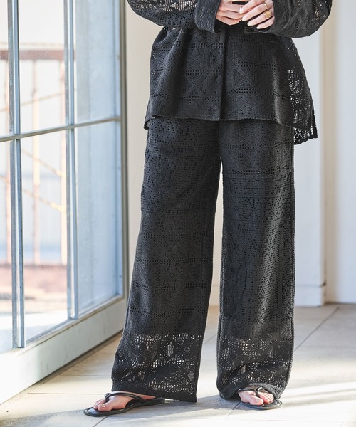 GEORGE'S（ジョージズ）の「パッチワークレースパンツ（その他パンツ・レディース・ホワイト/ブラック・SMALL/MEDIUM）」の20枚目の写真