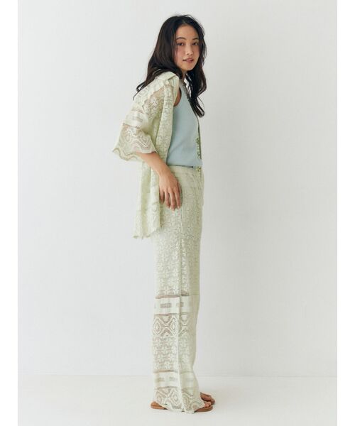 Ungrid（アングリッド）の「レースハーフスリーブシャツ（シャツ/ブラウス・レディース・グリーン/ブラック/オフホワイト・FREE）」の11枚目の写真