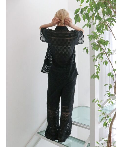 Ungrid（アングリッド）の「レースハーフスリーブシャツ（シャツ/ブラウス・レディース・グリーン/ブラック/オフホワイト・FREE）」の16枚目の写真