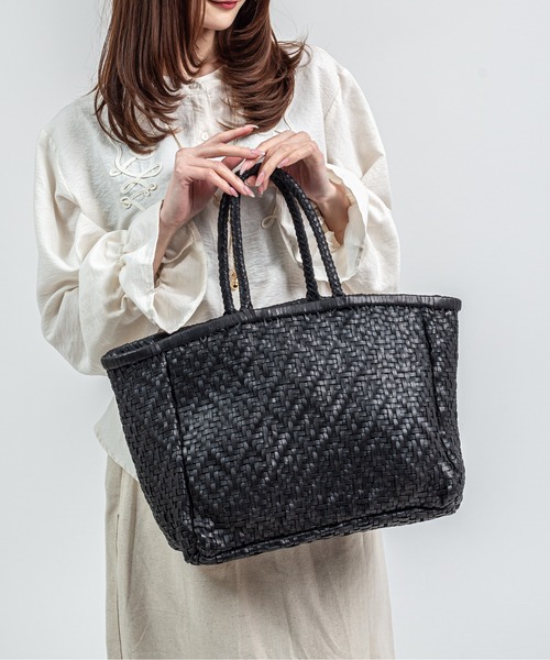 The Bagmati/ザバグマティ】レザーメッシュトートバッグ ヤギ革