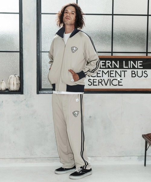 No Rain No Rainbow（ノーレインノーレインボー）の「mp14818-track pants with pick patch トラックパンツ(NR26S-14)（その他パンツ・メンズ・ブラック×ホワイト/ライトグレー/ブラック×ブラック・XL/L/M/S）」の8枚目の写真