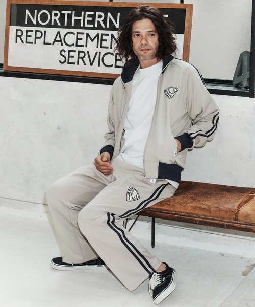 No Rain No Rainbow（ノーレインノーレインボー）の「mp14818-track pants with pick patch トラックパンツ(NR26S-14)（その他パンツ・メンズ・ブラック×ホワイト/ライトグレー/ブラック×ブラック・XL/L/M/S）」の9枚目の写真