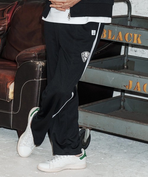 No Rain No Rainbow（ノーレインノーレインボー）の「mp14818-track pants with pick patch トラックパンツ(NR26S-14)（その他パンツ・メンズ・ブラック×ホワイト/ライトグレー/ブラック×ブラック・XL/L/M/S）」の12枚目の写真