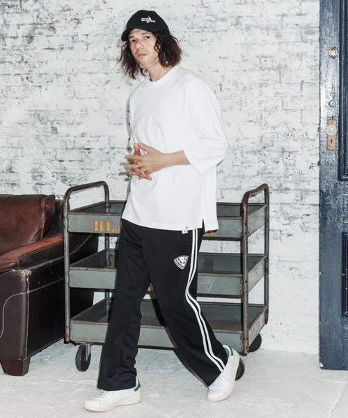No Rain No Rainbow（ノーレインノーレインボー）の「mp14818-track pants with pick patch トラックパンツ(NR26S-14)（その他パンツ・メンズ・ブラック×ホワイト/ライトグレー/ブラック×ブラック・XL/L/M/S）」の13枚目の写真