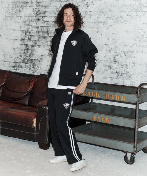 No Rain No Rainbow（ノーレインノーレインボー）の「mp14818-track pants with pick patch トラックパンツ(NR26S-14)（その他パンツ・メンズ・ブラック×ホワイト/ライトグレー/ブラック×ブラック・XL/L/M/S）」の14枚目の写真