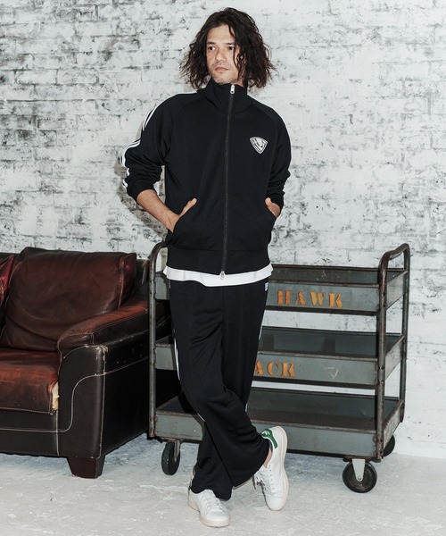 No Rain No Rainbow（ノーレインノーレインボー）の「mp14818-track pants with pick patch トラックパンツ(NR26S-14)（その他パンツ・メンズ・ブラック×ホワイト/ライトグレー/ブラック×ブラック・XL/L/M/S）」の15枚目の写真