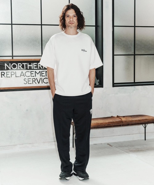 No Rain No Rainbow（ノーレインノーレインボー）の「mp14818-track pants with pick patch トラックパンツ(NR26S-14)（その他パンツ・メンズ・ブラック×ホワイト/ライトグレー/ブラック×ブラック・XL/L/M/S）」の20枚目の写真