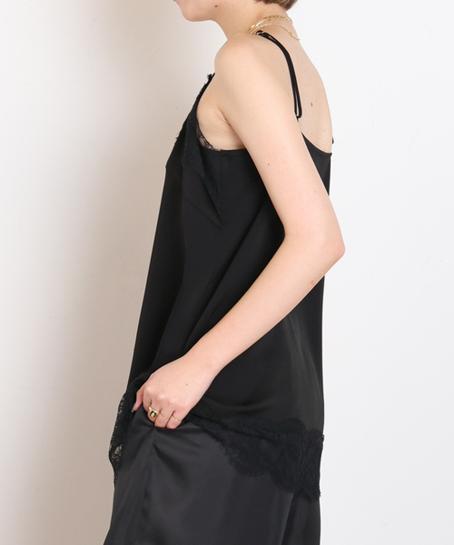 AP STUDIO（エーピーストゥディオ）の「*レーストリムドキャミソール1（キャミソール・レディース・アイボリー/ブラック・FREE）」の6枚目の写真