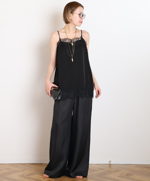 AP STUDIO（エーピーストゥディオ）の「*レーストリムドキャミソール1（キャミソール・レディース・アイボリー/ブラック・FREE）」の8枚目の写真