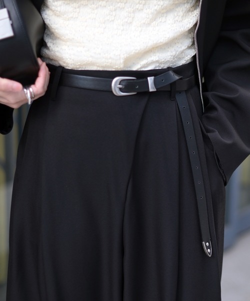 Marient（マリエント）の「Leather Belt / レザーベルト（ベルト・レディース・ブラック・FREE）」の6枚目の写真