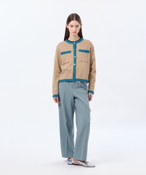 MACKINTOSH PHILOSOPHY（ﾏｯｷﾝﾄｯｼｭ ﾌｨﾛｿﾌｨｰ）の「【LEE4月号/蛯原友里さん着用】【ROYTON（ロイトン）】 ファインコットンニットカーディガン（カーディガン/ボレロ・レディース・オフホワイト/ベージュ/ダークネイビー/ブラウン系その他4・38）」の7枚目の写真