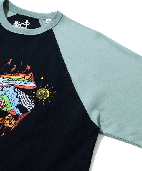 go slow caravan(ゴースローキャラバン)の「USA/C gsc WORLD 8分袖 BB TEE(Tシャツ/カットソー・メンズ・ブラック/グリーン・X-LARGE/LARGE/MEDIUM/SMALL)」の5枚目の写真