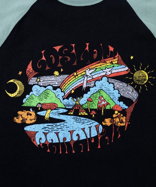 go slow caravan(ゴースローキャラバン)の「USA/C gsc WORLD 8分袖 BB TEE(Tシャツ/カットソー・メンズ・ブラック/グリーン・X-LARGE/LARGE/MEDIUM/SMALL)」の4枚目の写真
