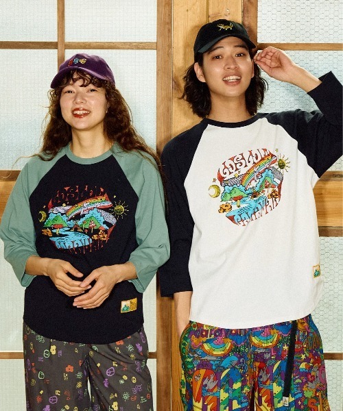 go slow caravan(ゴースローキャラバン)の「USA/C gsc WORLD 8分袖 BB TEE(Tシャツ/カットソー・メンズ・ブラック/グリーン・X-LARGE/LARGE/MEDIUM/SMALL)」の18枚目の写真