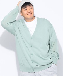 カーディガン 長袖 メンズ 大きいサイズ 12G 天竺編み リネンライク ニット B&T CLUB (ビーアンドティークラブ)