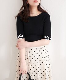 natural couture | 〈osono〉配色リボンニット(ニット/セーター)