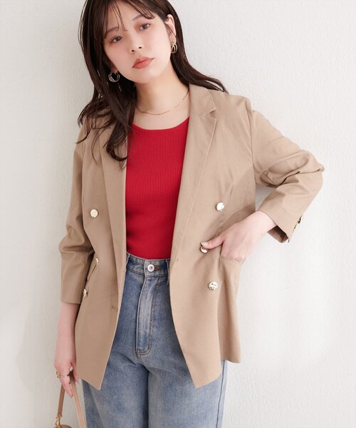 natural couture（ナチュラルクチュール）の「〈osono〉配色リボンニット（ニット/セーター・レディース・ブラック/サックスブルー/レッド/ピンク/オフホワイト・FREE）」の7枚目の写真