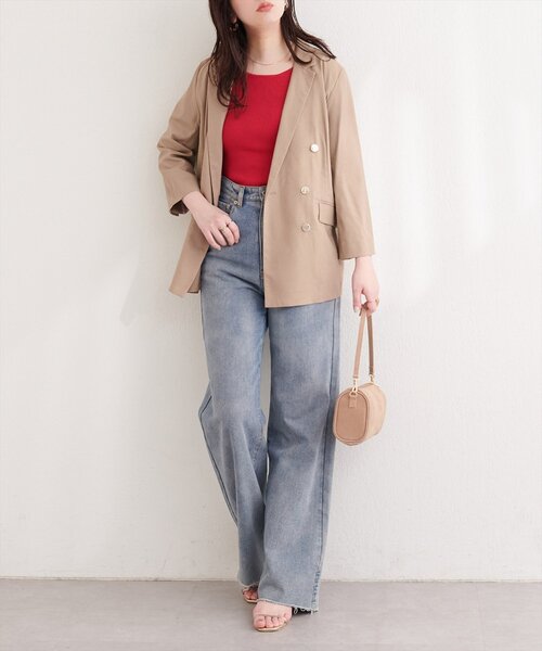 natural couture（ナチュラルクチュール）の「〈osono〉配色リボンニット（ニット/セーター・レディース・ブラック/サックスブルー/レッド/ピンク/オフホワイト・FREE）」の8枚目の写真