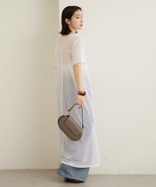 Omekashi（オメカシ）の「半袖チュールワンピース（ワンピース・レディース・ベージュ/オフホワイト/ブラック・FREE）」の20枚目の写真