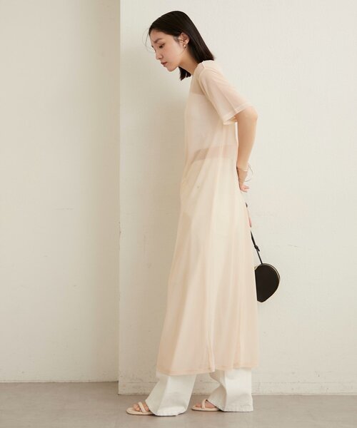 Omekashi（オメカシ）の「半袖チュールワンピース（ワンピース・レディース・ベージュ/オフホワイト/ブラック・FREE）」の19枚目の写真