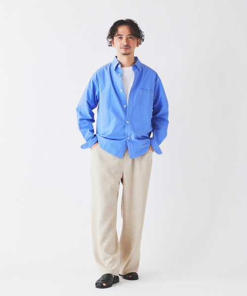 JOURNAL STANDARD relume（ジャーナルスタンダード　レリューム）の「テックキャンバス スクエア イージーパンツ（セットアップ対応可）（スラックス・メンズ・ブラウン系その他/アイボリー/ブラック・LARGE/MEDIUM）」の6枚目の写真