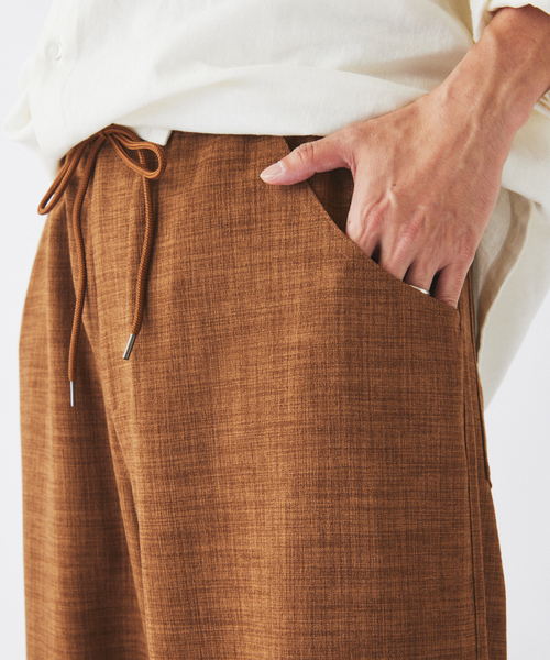 JOURNAL STANDARD relume（ジャーナルスタンダード　レリューム）の「テックキャンバス スクエア イージーパンツ（セットアップ対応可）（スラックス・メンズ・ブラウン系その他/アイボリー/ブラック・LARGE/MEDIUM）」の8枚目の写真