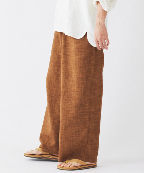 JOURNAL STANDARD relume（ジャーナルスタンダード　レリューム）の「テックキャンバス スクエア イージーパンツ（セットアップ対応可）（スラックス・メンズ・ブラウン系その他/アイボリー/ブラック・LARGE/MEDIUM）」の9枚目の写真