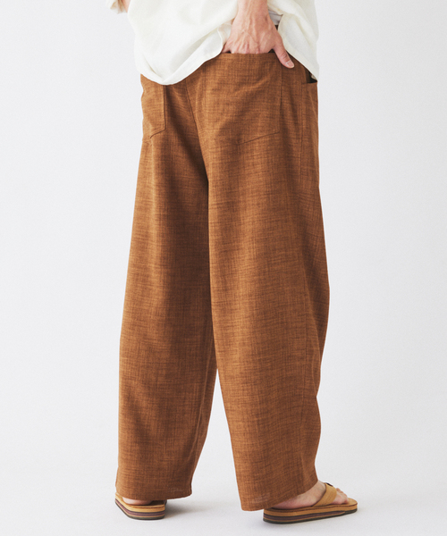 JOURNAL STANDARD relume（ジャーナルスタンダード　レリューム）の「テックキャンバス スクエア イージーパンツ（セットアップ対応可）（スラックス・メンズ・ブラウン系その他/アイボリー/ブラック・LARGE/MEDIUM）」の10枚目の写真