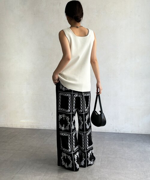 DouDou（ドゥドゥ）の「【WEB限定】エンブロイダリーパンツ（その他パンツ・レディース・ブラック/オフホワイト・FREE）」の17枚目の写真