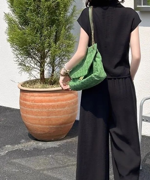 somnium(ソムニウム)の「ノースリーブウエストリボンブラウス / レディース シャツトップス 韓国ファッション きれいめ(シャツ/ブラウス・レディース・ホワイト/ピンク/ブラック/ライトブルー・FREE)」の5枚目の写真