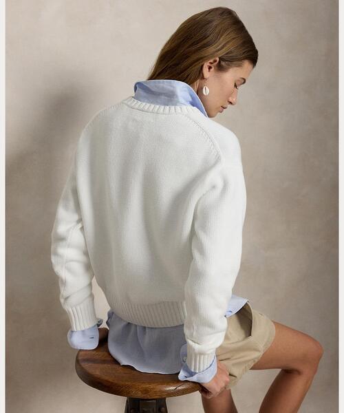 POLO RALPH LAUREN(ポロ ラルフ ローレン)の「Polo ベア クルーネック セーター(ニット/セーター・レディース・ホワイト・S/M/L/XS)」の4枚目の写真