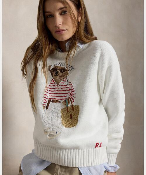 POLO RALPH LAUREN(ポロ ラルフ ローレン)の「Polo ベア クルーネック セーター(ニット/セーター・レディース・ホワイト・S/M/L/XS)」の6枚目の写真