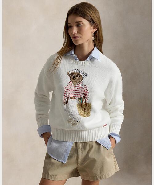 POLO RALPH LAUREN(ポロ ラルフ ローレン)の「Polo ベア クルーネック セーター(ニット/セーター・レディース・ホワイト・S/M/L/XS)」の7枚目の写真