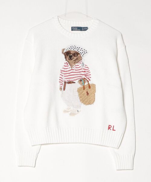 POLO RALPH LAUREN(ポロ ラルフ ローレン)の「Polo ベア クルーネック セーター(ニット/セーター・レディース・ホワイト・S/M/L/XS)」の8枚目の写真