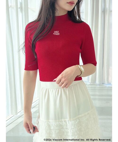 MERCURYDUO（マーキュリーデュオ）の「【EMILY IN PARISコラボ】 ロゴエンブロイダリーニット（ニット/セーター・レディース・ブラック/レッド/オフホワイト・FREE）」の13枚目の写真