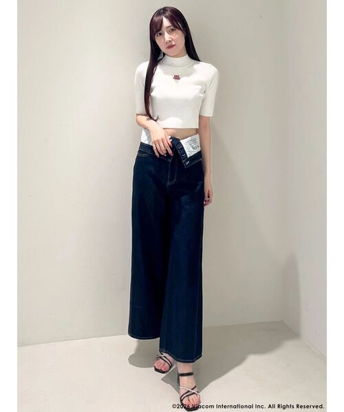 MERCURYDUO（マーキュリーデュオ）の「【EMILY IN PARISコラボ】 ロゴエンブロイダリーニット（ニット/セーター・レディース・ブラック/レッド/オフホワイト・FREE）」の17枚目の写真