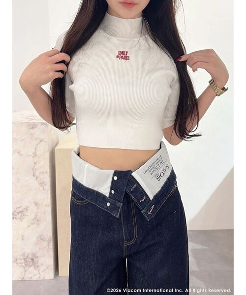 MERCURYDUO（マーキュリーデュオ）の「【EMILY IN PARISコラボ】 ロゴエンブロイダリーニット（ニット/セーター・レディース・ブラック/レッド/オフホワイト・FREE）」の22枚目の写真