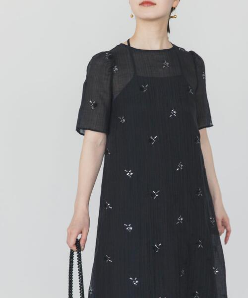 URBAN RESEARCH ROSSO WOMEN(アーバンリサーチ ロッソ)の「kaene ビジューチュールホルターネックドレス(ワンピース・レディース・ブラック・SMALL)」の3枚目の写真