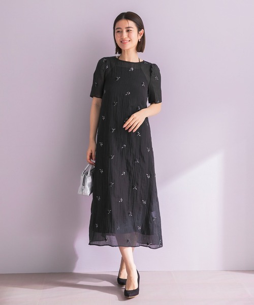 URBAN RESEARCH ROSSO WOMEN(アーバンリサーチ ロッソ)の「kaene ビジューチュールホルターネックドレス(ワンピース・レディース・ブラック・SMALL)」の4枚目の写真