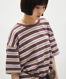 full/fill. | half sleeve multi border T / ハーフスリーブマルチボーダーT(Tシャツ/カットソー)