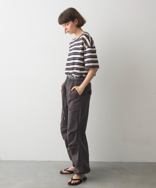 full/fill.(フルフィル)の「half sleeve multi border T / ハーフスリーブマルチボーダーT(Tシャツ/カットソー・レディース・ブラウン/ネイビー・FREE)」の20枚目の写真