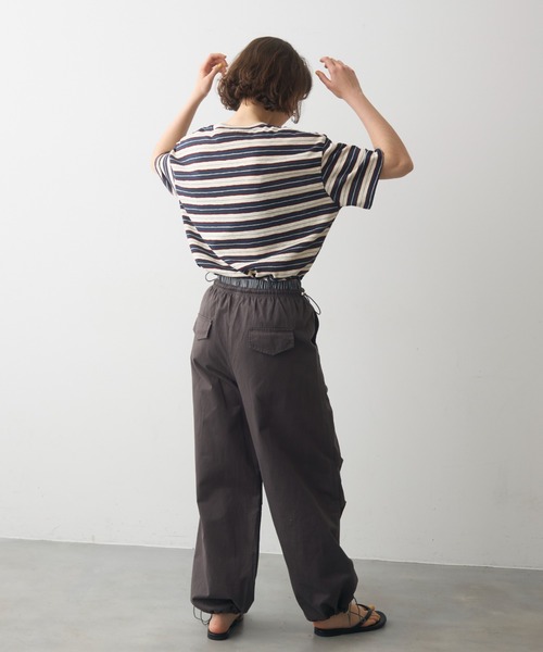 full/fill.(フルフィル)の「half sleeve multi border T / ハーフスリーブマルチボーダーT(Tシャツ/カットソー・レディース・ブラウン/ネイビー・FREE)」の21枚目の写真