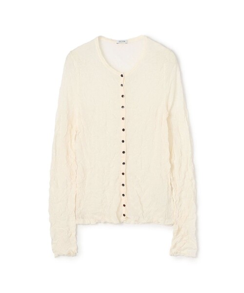 EDITION（エディション）の「プリーツニット カーディガン（カーディガン/ボレロ・レディース・ダークブラウン/ホワイト/ライトグレー・FREE）」の2枚目の写真