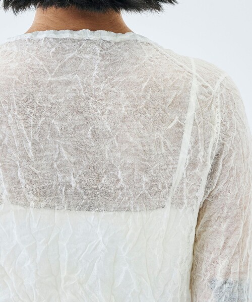 EDITION（エディション）の「プリーツニット カーディガン（カーディガン/ボレロ・レディース・ダークブラウン/ホワイト/ライトグレー・FREE）」の13枚目の写真