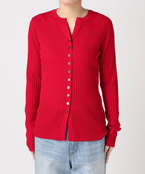 plage（プラージュ）の「primo rib カーディガン（カーディガン/ボレロ・レディース・ベージュ/レッド/ブラック・FREE）」の6枚目の写真