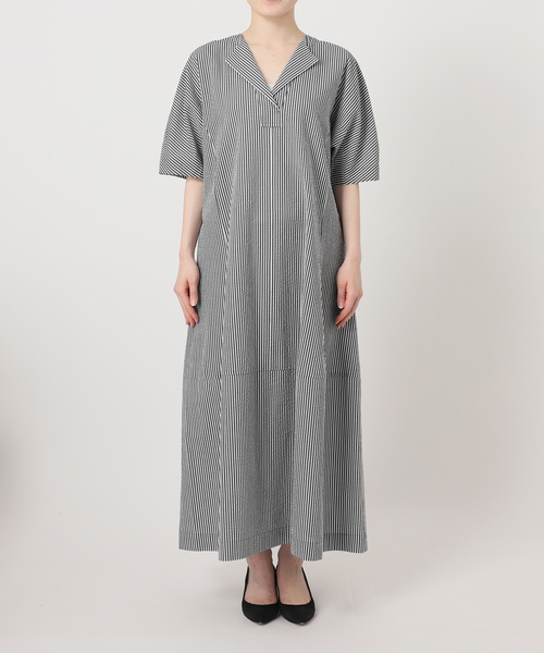 Spick & Span(スピックアンドスパン)の「パフスリーブサッカードレス(ワンピース・レディース・ネイビー/マルチ・FREE)」の16枚目の写真