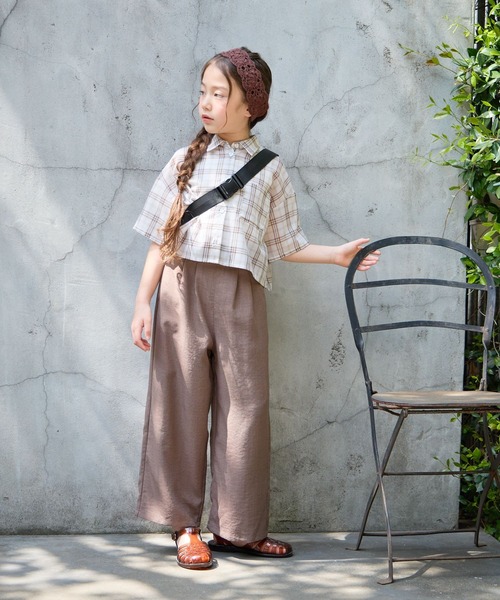 GLOBAL WORK（グローバルワーク）の「イージーケアリネンライクパンツ/637870（その他パンツ・キッズ・アイボリー/ブラック/ブラウン・160cm/150cm/140cm/130cm）」の20枚目の写真