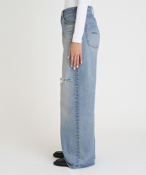 YANUK（ヤヌーク）の「バギーストレート"MARY"（デニムパンツ・レディース・サックスブルー・23inch/22inch/21inch/27inch/26inch/25inch/24inch）」の7枚目の写真